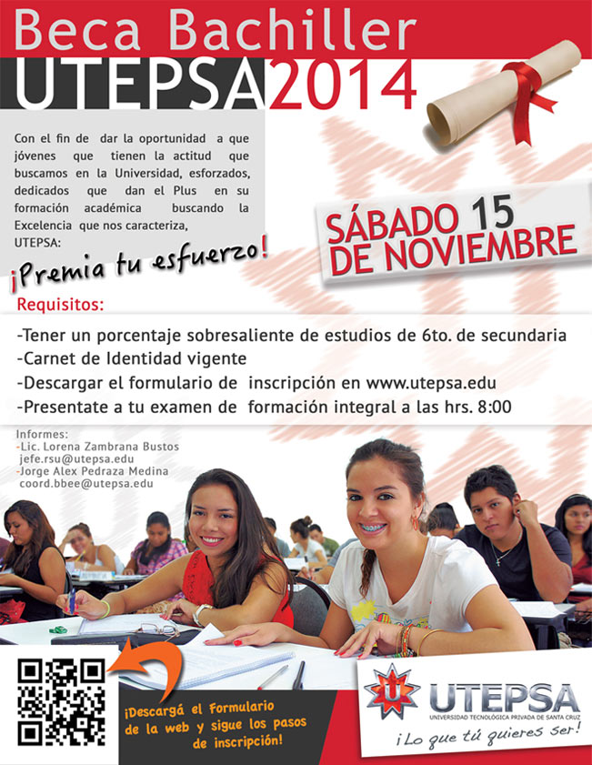 beca bachiller utepsa 2014